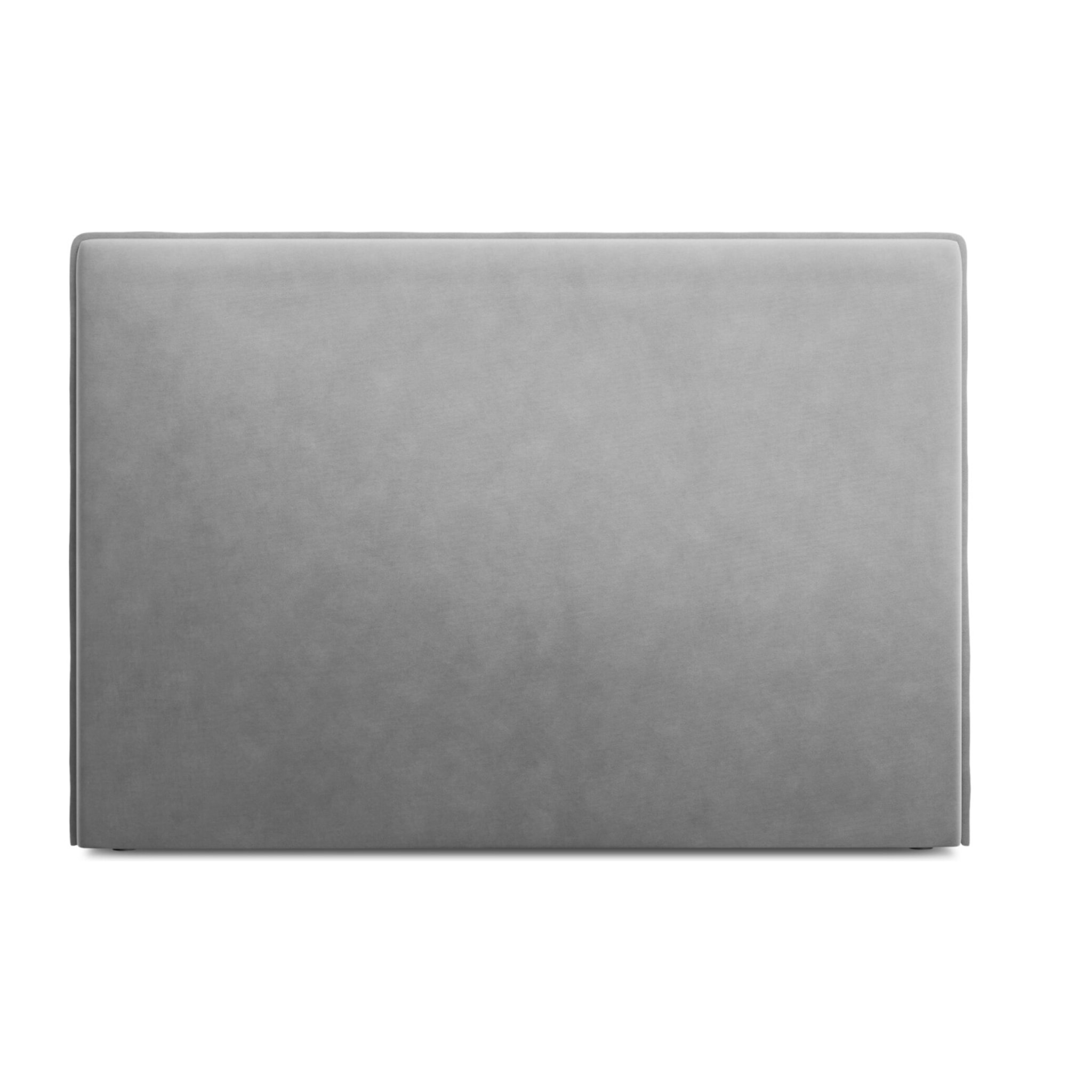 Tête de lit "Provence" 160x120cm en velours gris clair