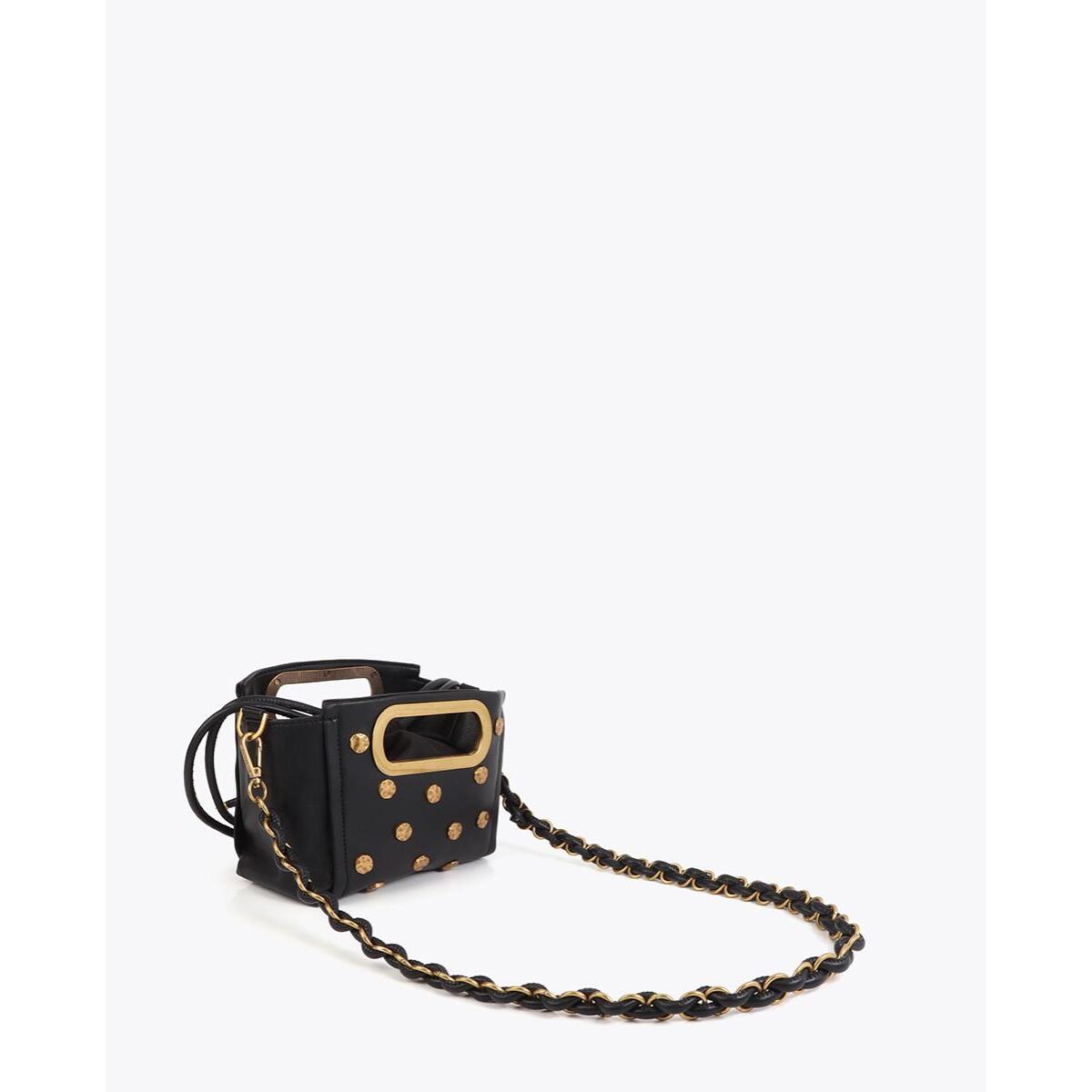 Borsa a tracolla con borchie testurizzate