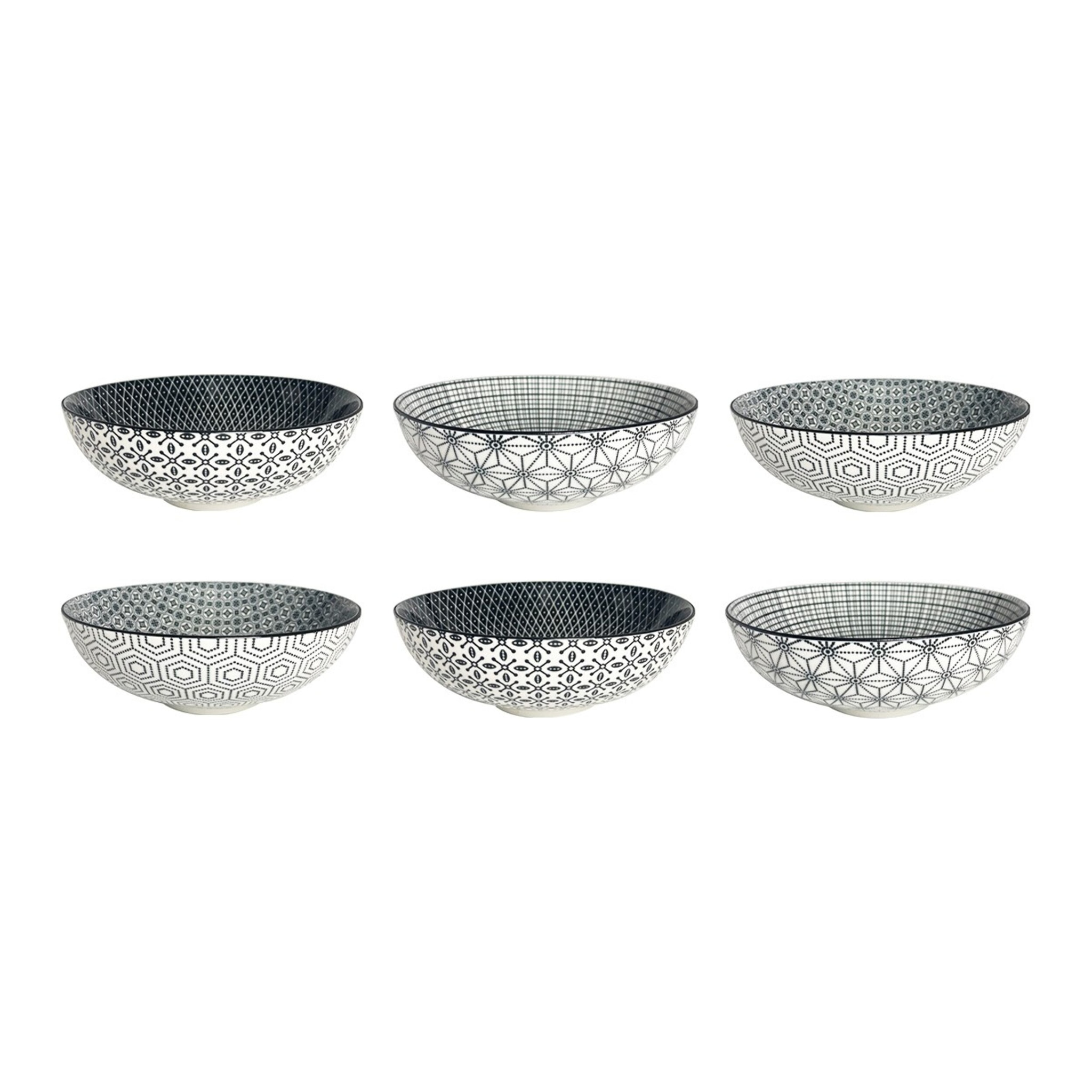 Lot de 6 assiettes creuses, KOMAE