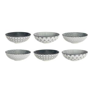 Lot de 6 assiettes creuses, KOMAE