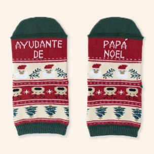 Mini calcetines "Ayudante de Papá Noel" talla 19-22