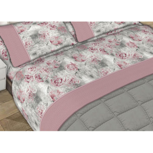 Completo Lenzuola 100% Cotone Sonia Rosa