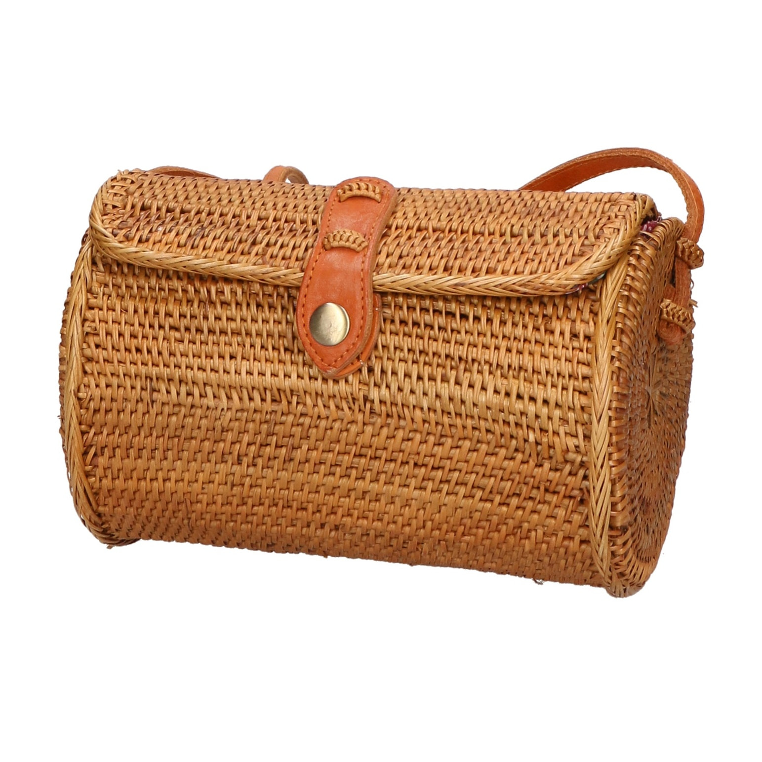 Borsa a tracolla da donna - Modello Lavinia - Rattan - 20.0 x 18.0 x 9.0 cm