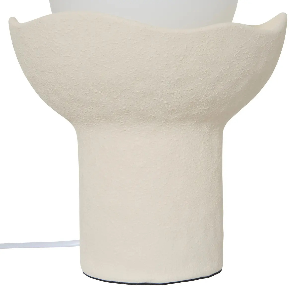 Lampe Obine boule H.29,5cm beige