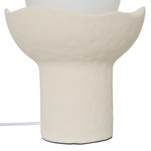 Lampe Obine boule H.29,5cm beige