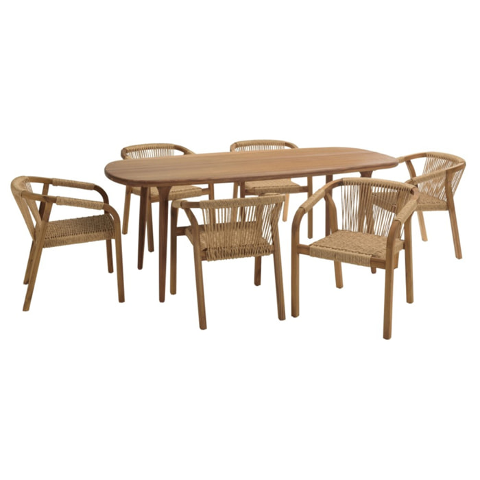 VICK - Ensemble de jardin 6 places Miami