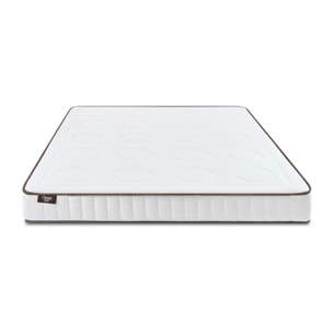 Ensemble Matelas Cristal & Sommier Somkit, 18 cm, Mémoire de Forme, Cadre à Lattes, Métal Robuste, Soutien Ferme