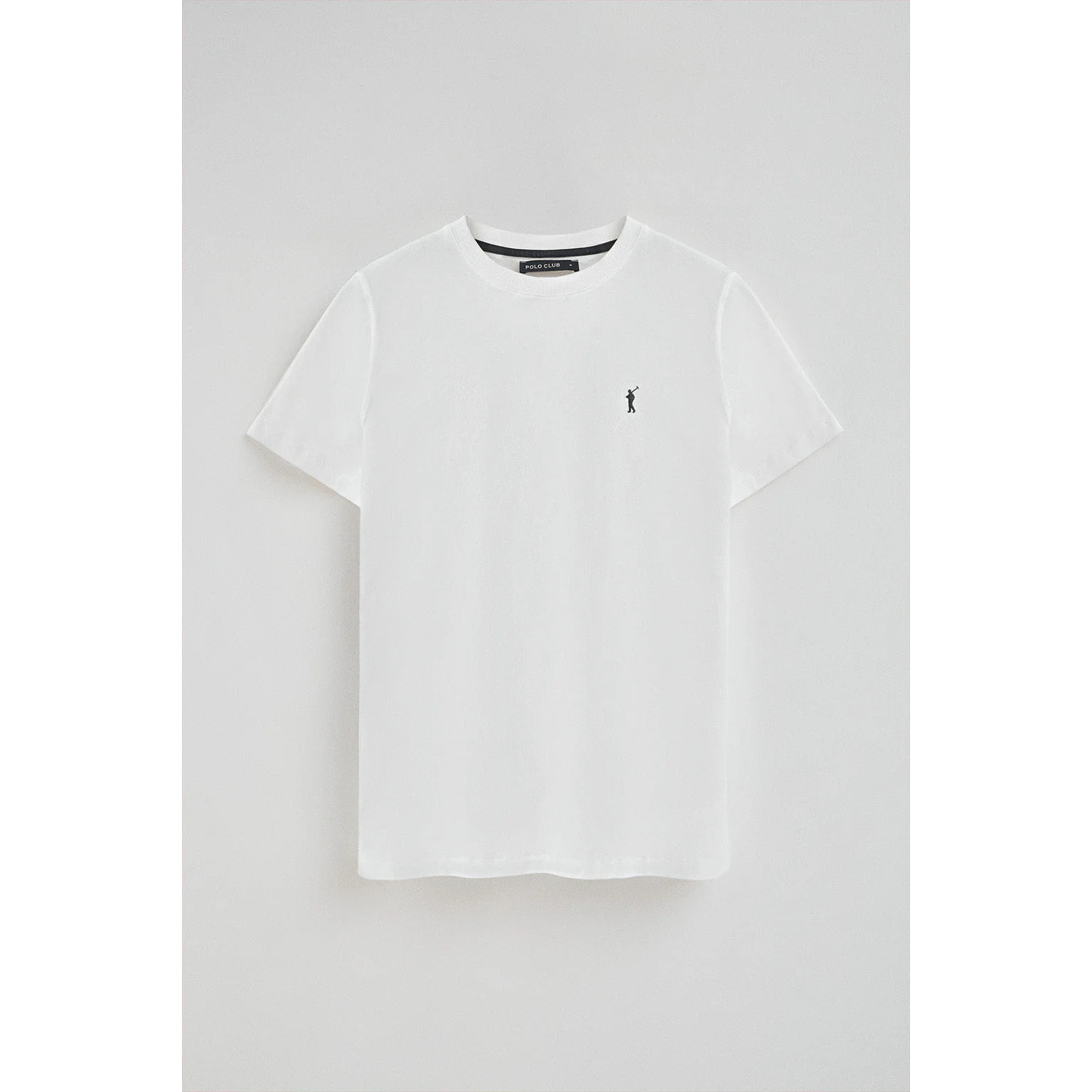 Camiseta blanca con cuello redondo y bordado Rigby Go