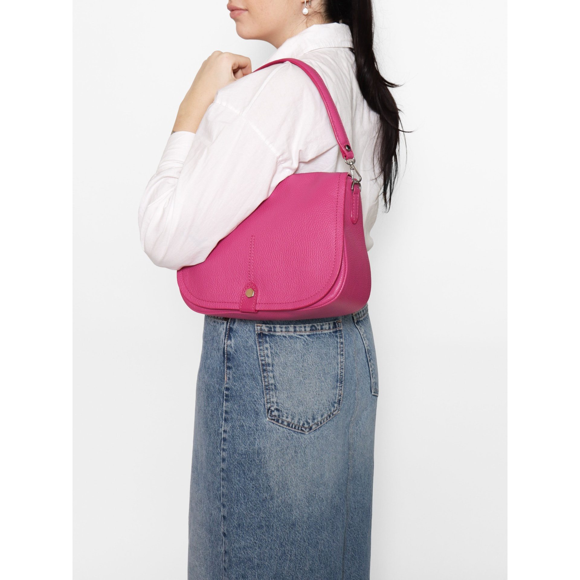 Borsa a spalla da donna - Modello Sabina - Vera pelle - 29.0 x 20.0 x 11.0 cm