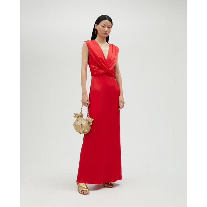 Vestito lungo dettaglio incrociato