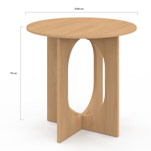 Table à manger ronde Mathis Ø80cm