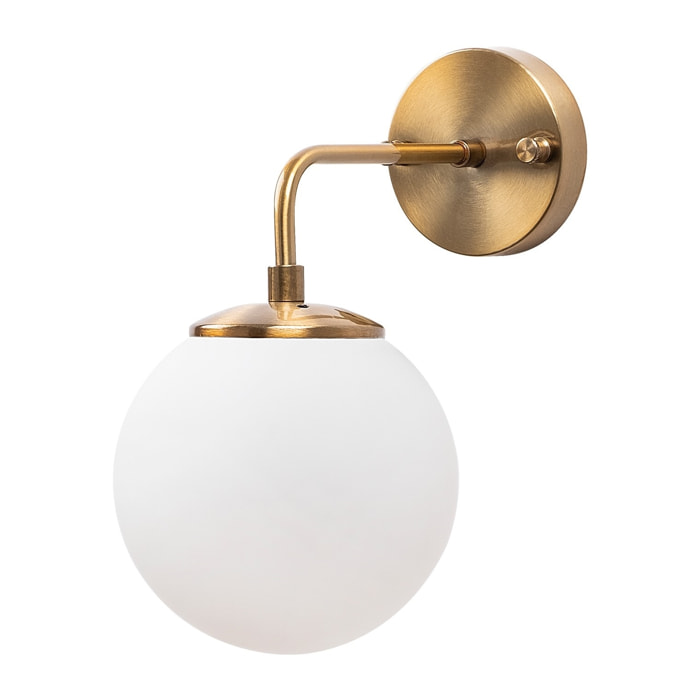 Aplique de pared pantalla blanca, metal , vintage, 15x27x25, casquillo E14 Max 40 W