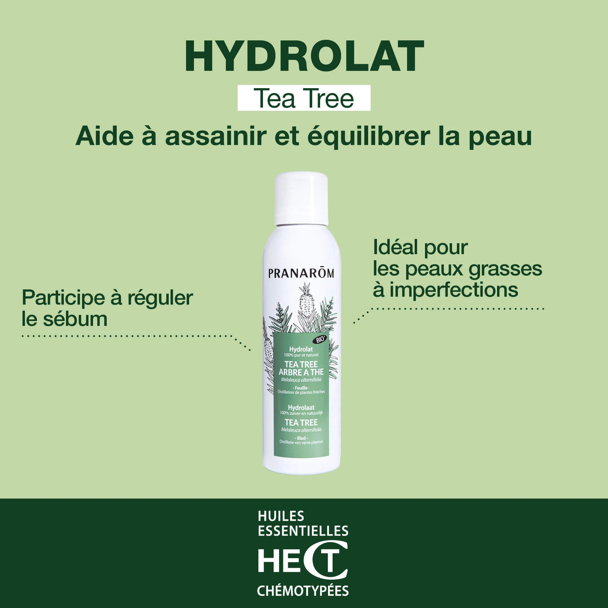 Pranarom - Hydrolat de Tea Tree - Arbre à thé - Bio - 150 ml