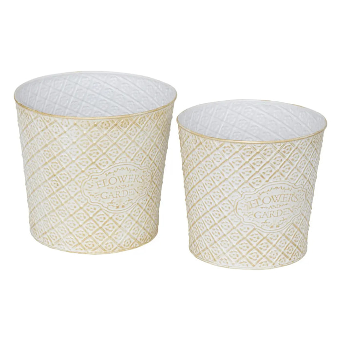 2 cache-pots "Tino" H20 22cm