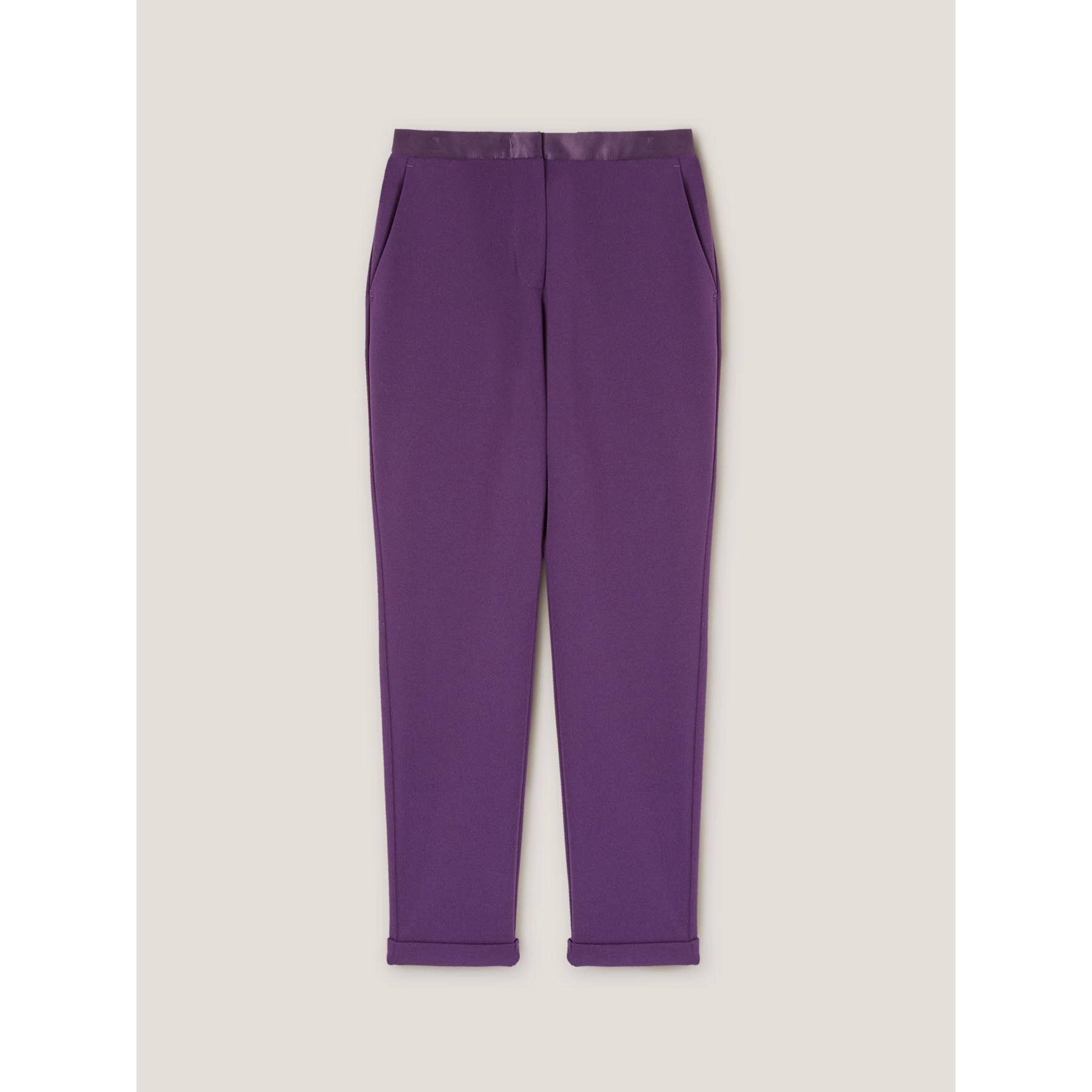 Motivi - Pantalones New York con aplicaciones de raso - Violeta