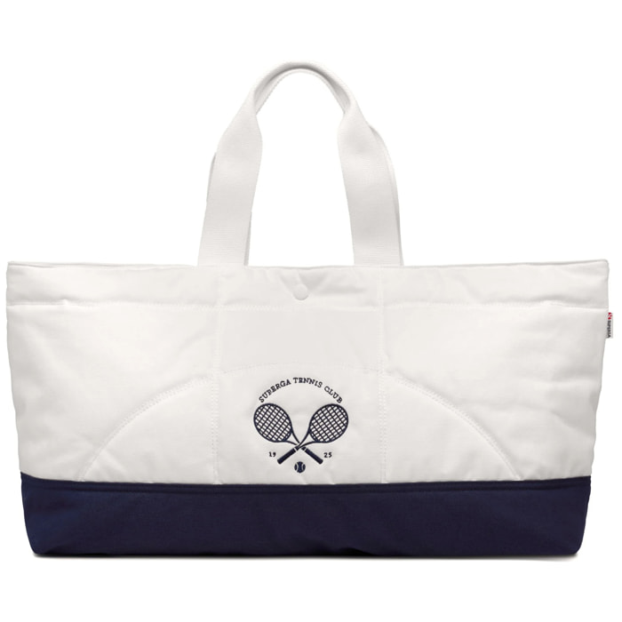 Superga - Bolsas Unisex Blanco - Tennis Match Padded Tote Bag