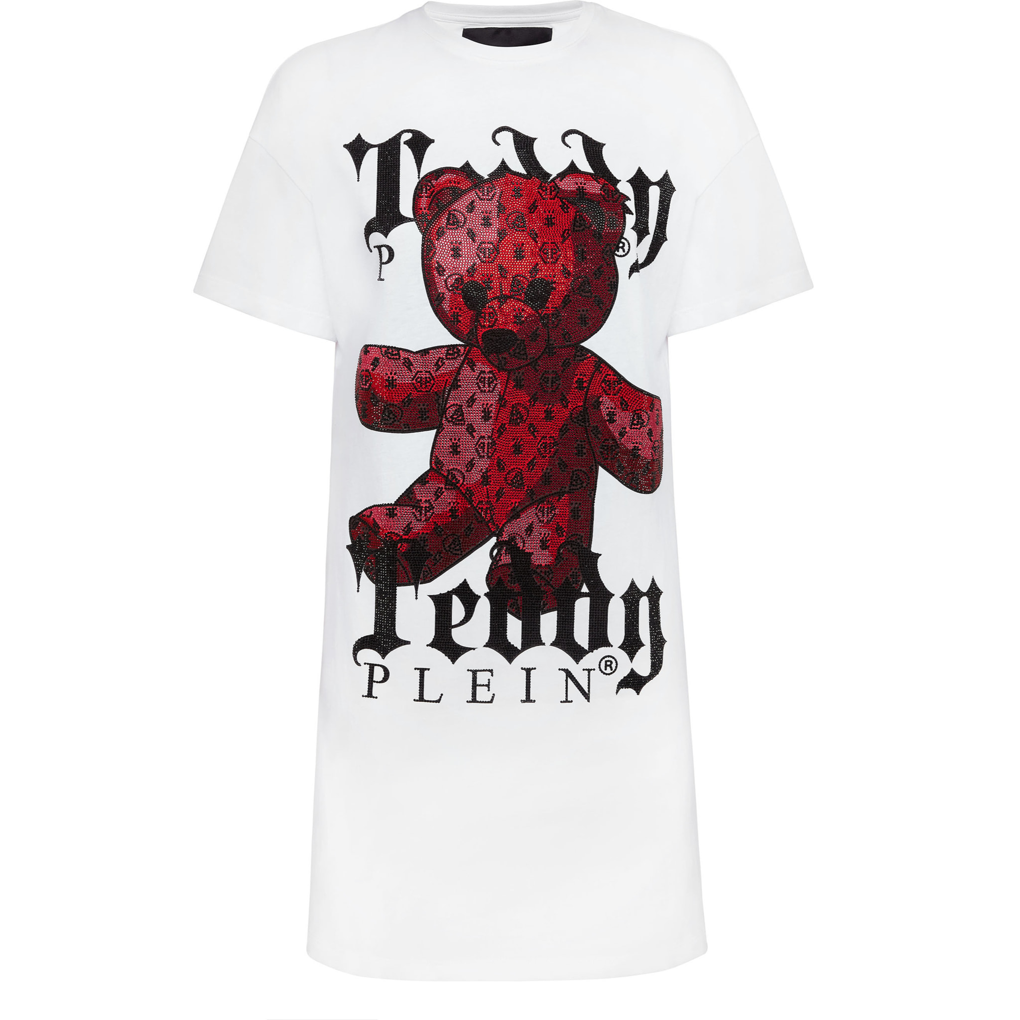 PHILIPP PLEIN Camiseta Vestido Corto MONOGRAM