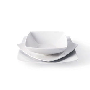 Service de table 18 pièces Excelsa – Shiny, Céramique Blanc