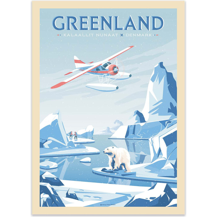 Affiche - Greenland Denmark - Olahoop Travel Posters