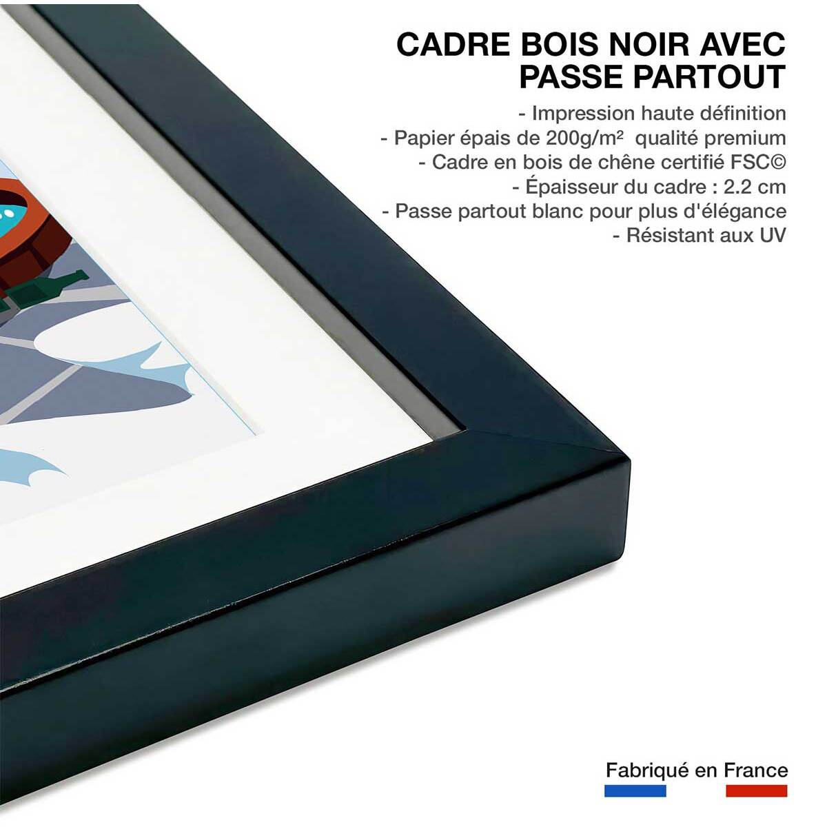 Poster de verbier Affiche sous cadre noir