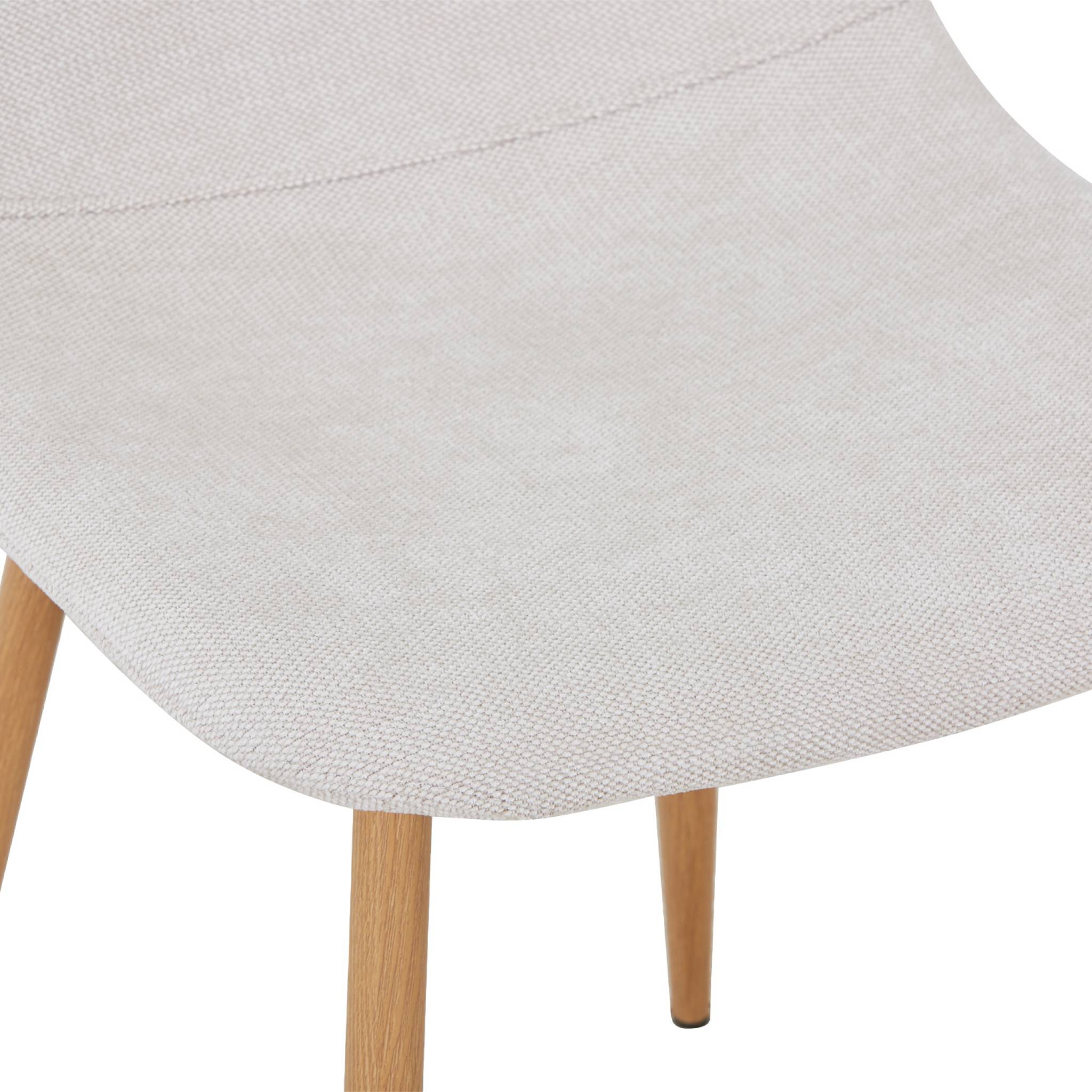 Chaise décor bois et tissu (lot de 4) VERA