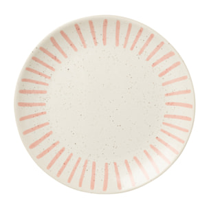 J-Line assiette Ligne - porcelaine - rose - small  - 4 pcs