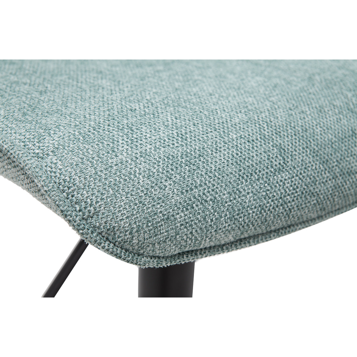 Tabourets de bar réglables en tissu effet velours texturé vert céladon et métal (lot de 2) BOOST