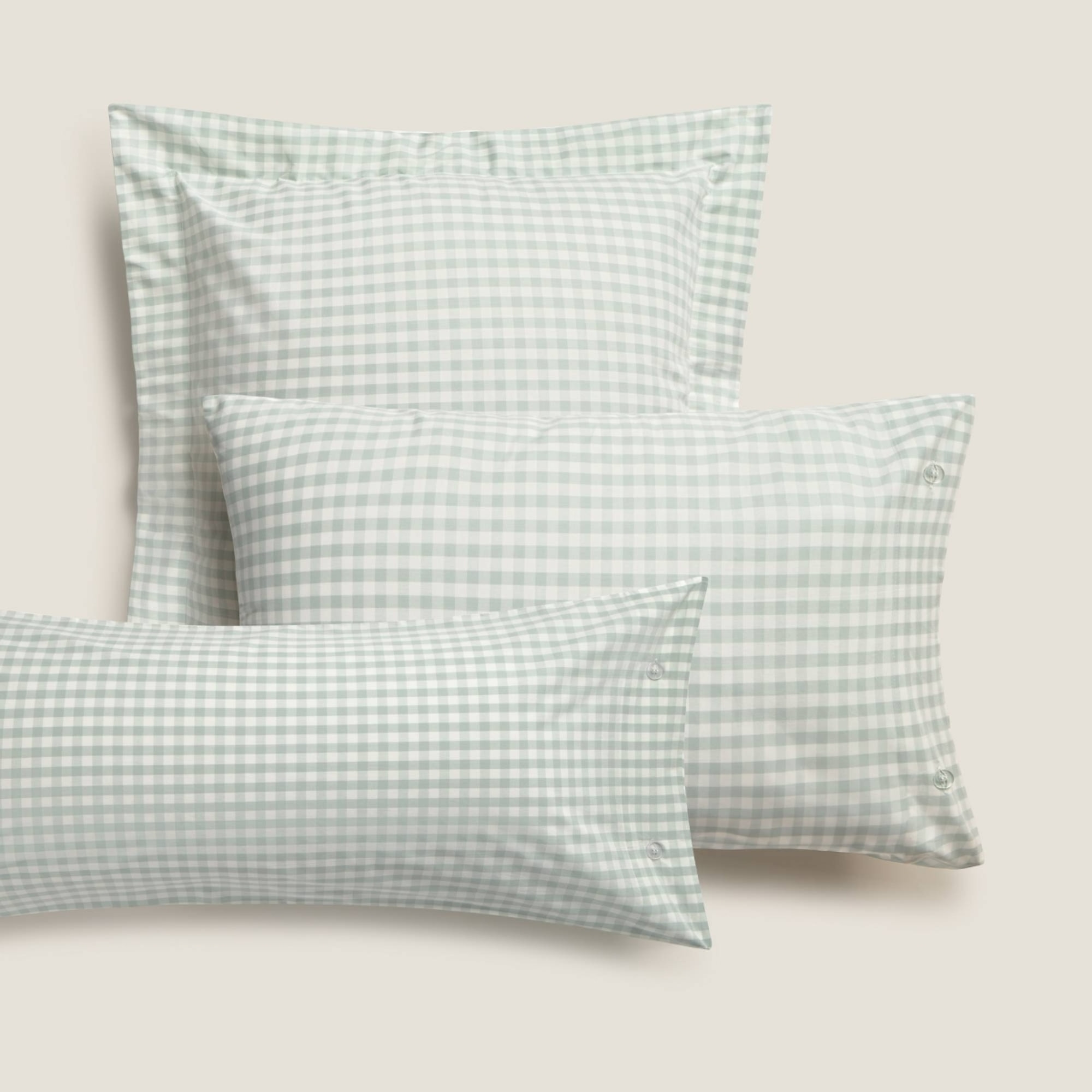 Funda de almohada algodón 180 hilos cuadros vichy Kimcua color agua marina 100% Algodón