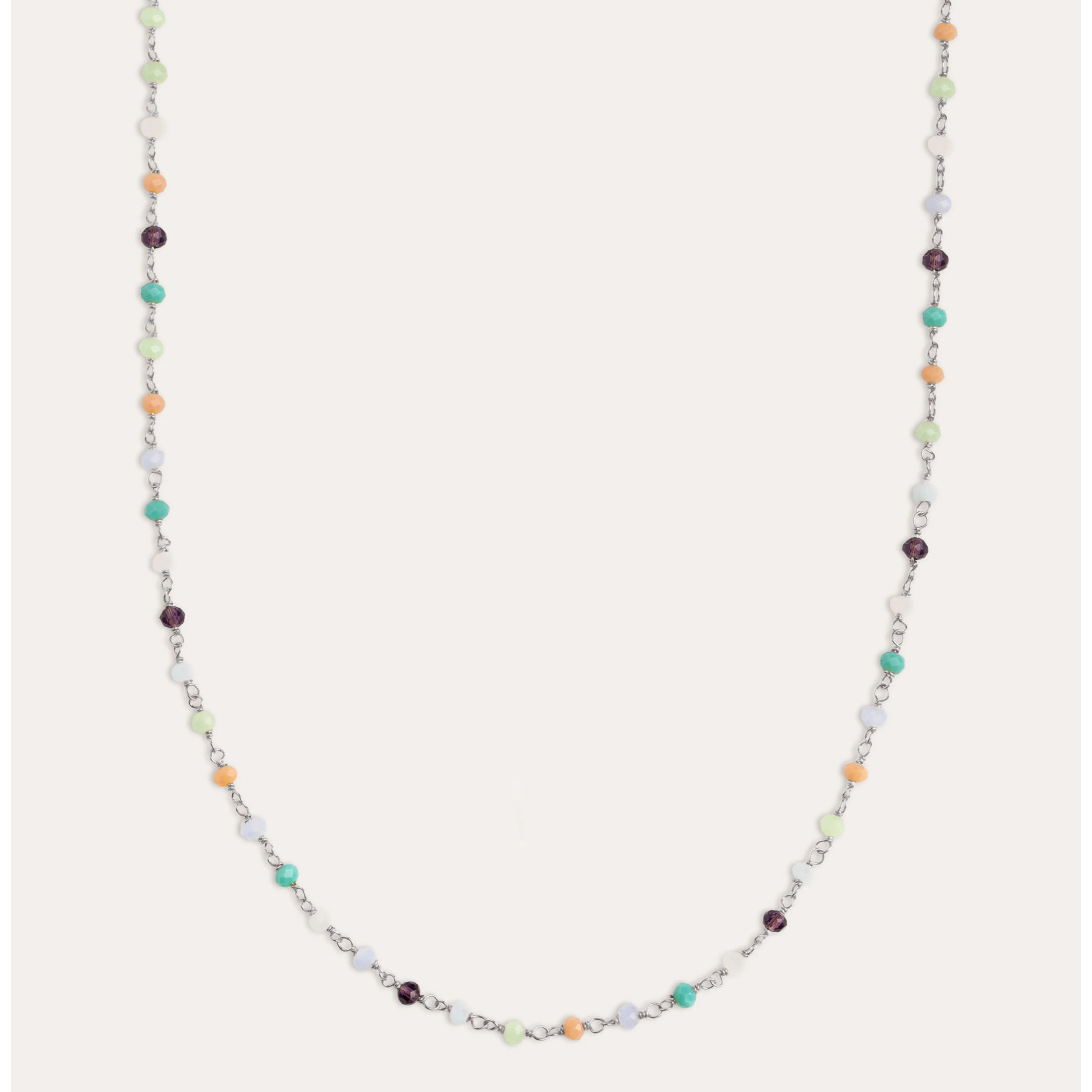 Collana Crystal Colors in Argento