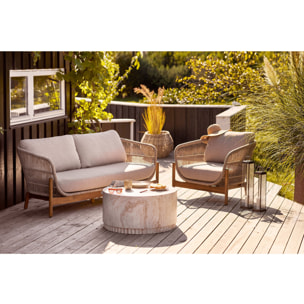Lanterna alta Herslev in vetro e metallo effetto ottone antico 12x12x60 cm