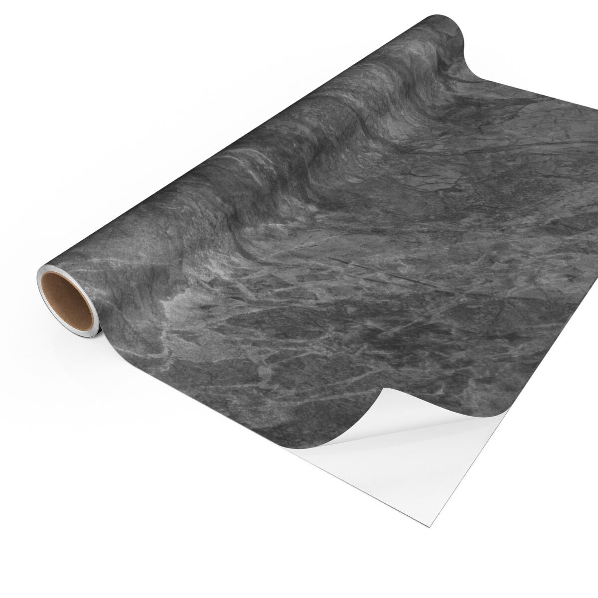 Rouleau revêtement adhésif vinyle au mètre - Sticker lavable Cuisine Meuble Armoire Porte - GRANIT GRIS FONCÉ