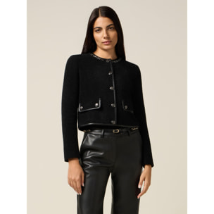 Oltre - Chaqueta corta con piedras - Negro