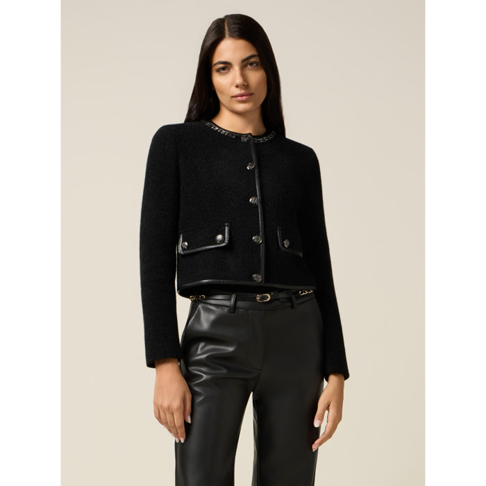 Oltre - Chaqueta corta con piedras - Negro