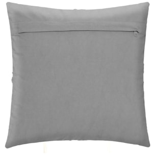 Coussin "Inca" en coton tufté gris 40x40 cm