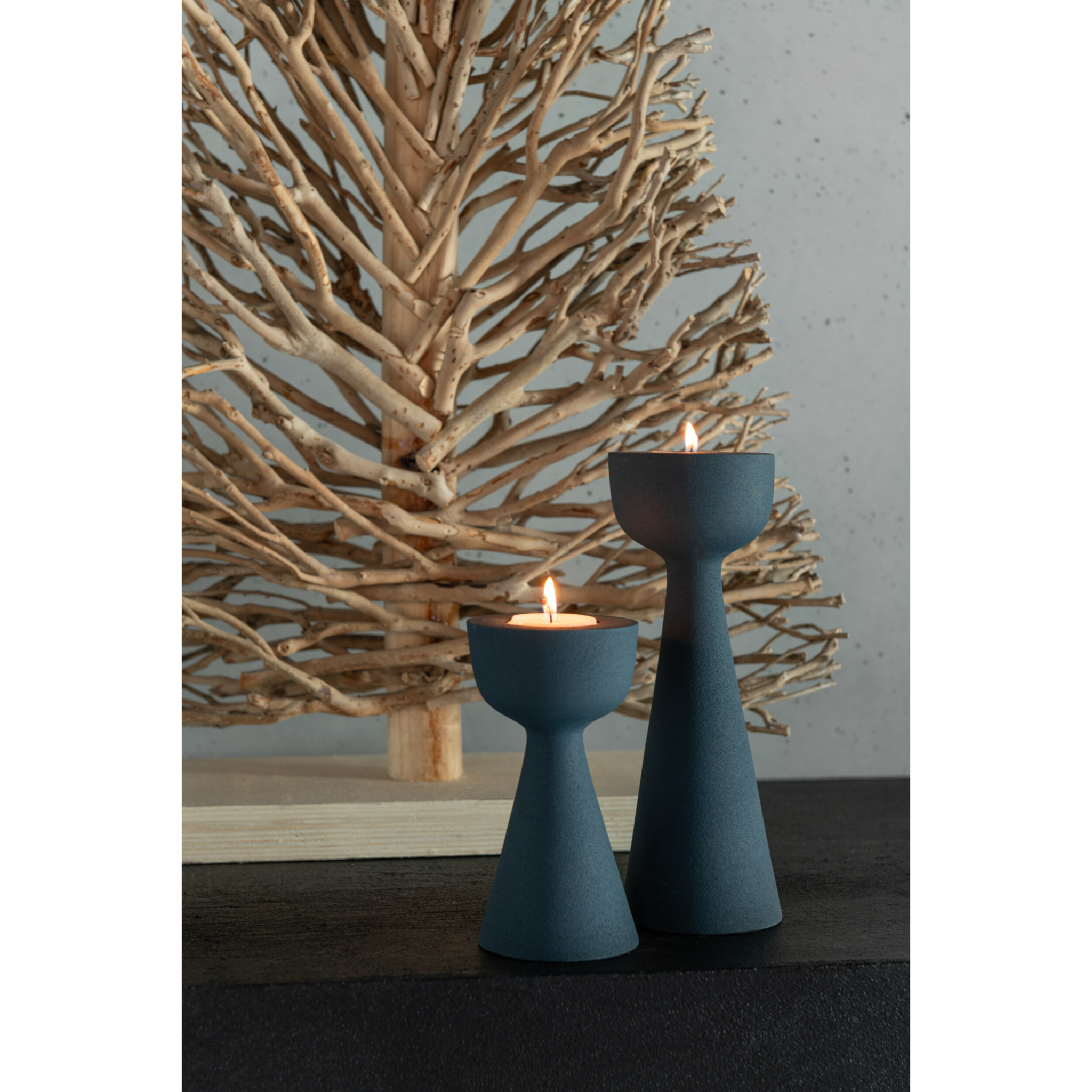 J-Line chandelier Cone - aluminium - bleu - small