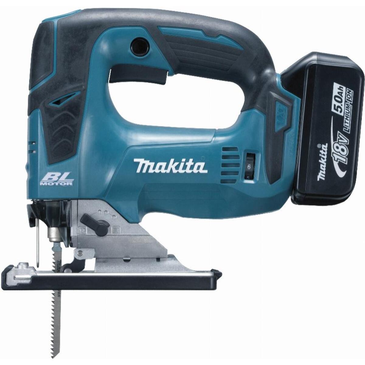 Sierra de calar 18 V Li-Ion 5 Ah MAKITA - 2 baterías, cargador, maletín - DJV182RTJ