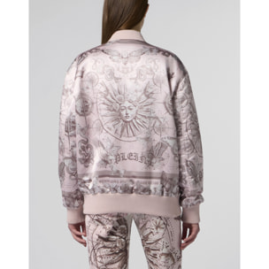 PHILIPP PLEIN Oversized Satin Bomber Butterfly Tattoo