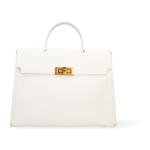 Borsa a mano da donna Made in Italy - Modello Zaffiro Lux - 100% pelle - 35.0 x 27.0 x 13.0 cm