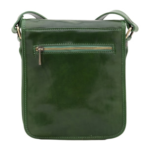 Borsa a tracolla uomo in vera pelle - Modello False - Made in Italy - 23.0 x 20.0 x 9.0 cm