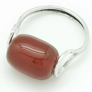 Anillo plata de ley "Fix Agatha14"natural agatha roja