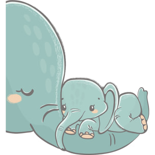 Stickers muraux | Sticker Mural Autocollant - ÉLÉPHANT ET SON BÉBÉ - Stickers adhésifs