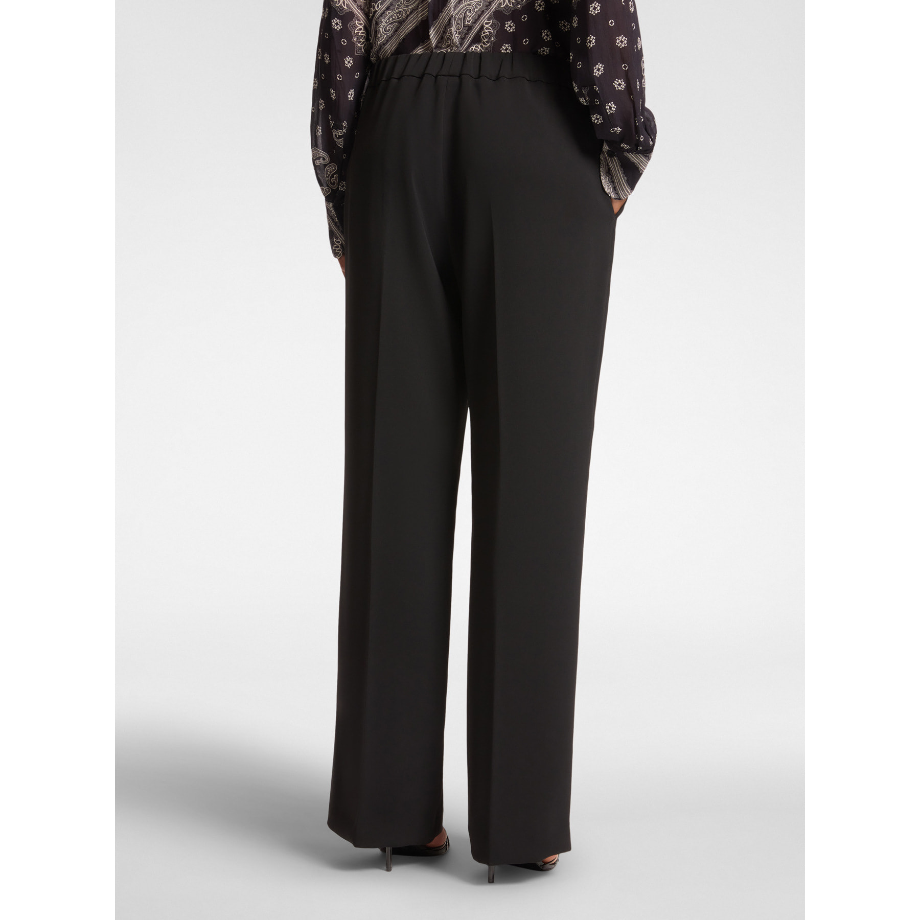 Elena Mirò - Pantalones de pierna ancha - Negro