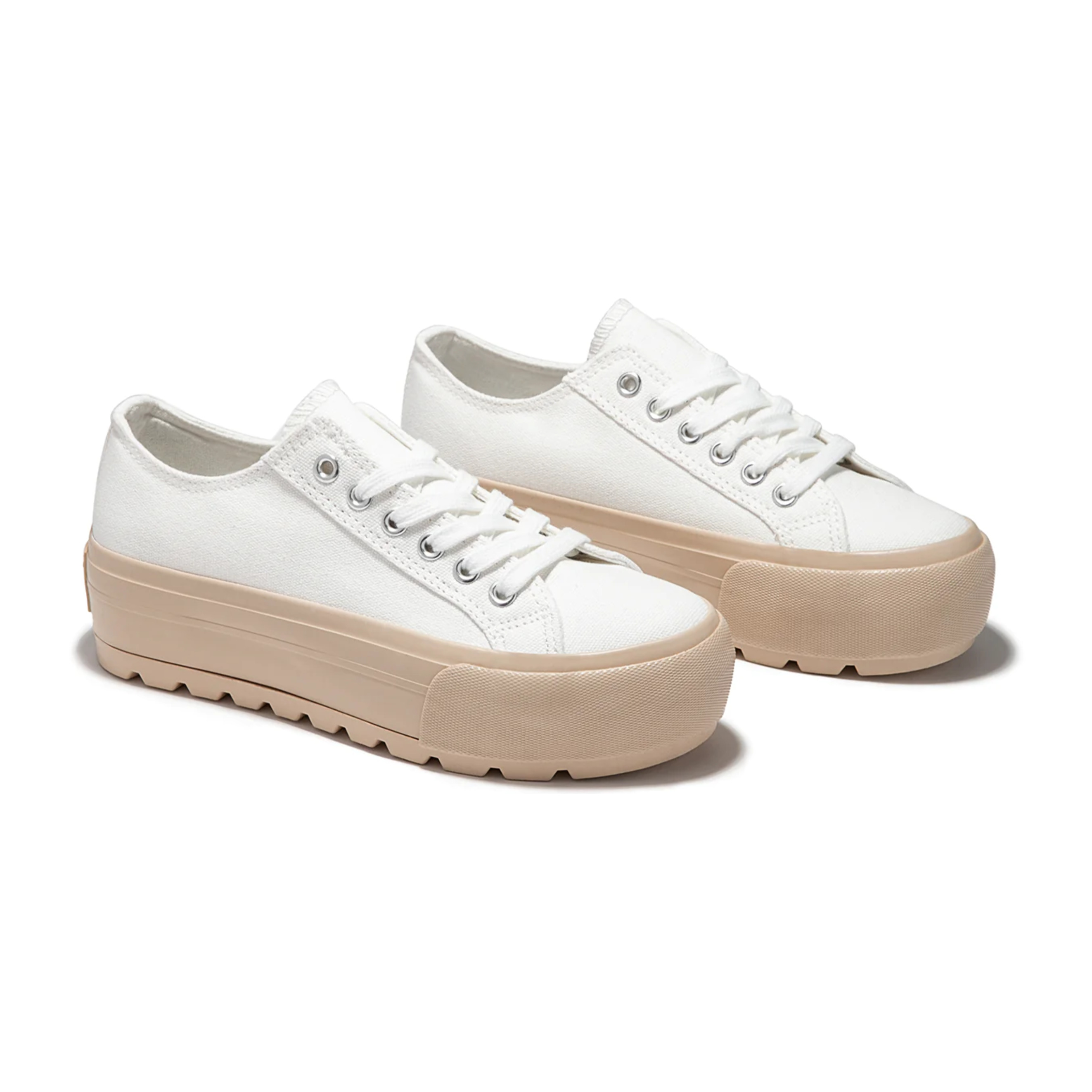 Zapatillas Bajas Con Plataforma Eclipse Recycled  V.2 en Blanco D.Franklin