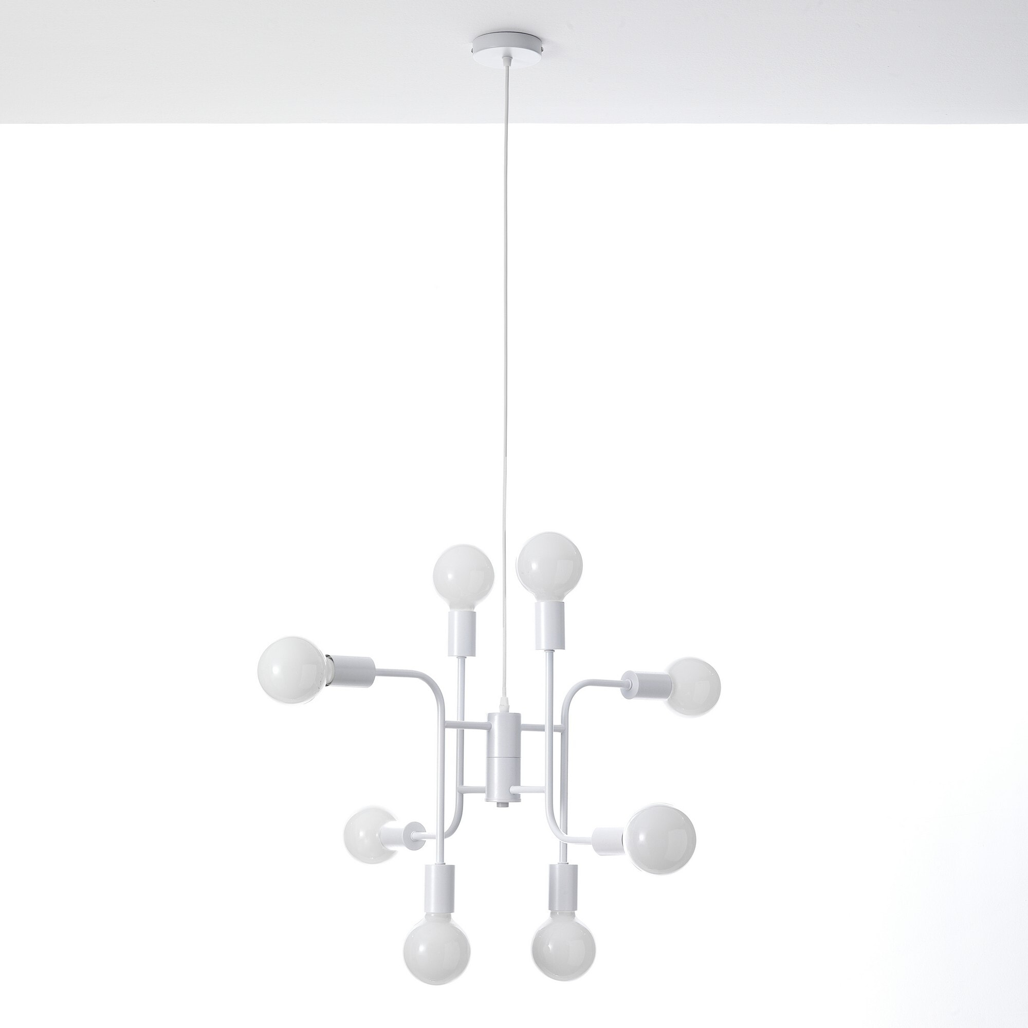 Suspension Tomasucci PAUL, en acier et métal, blanc, 59 × 59 × 43 cm
