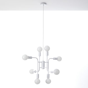 Suspension Tomasucci PAUL, en acier et métal, blanc, 59 × 59 × 43 cm