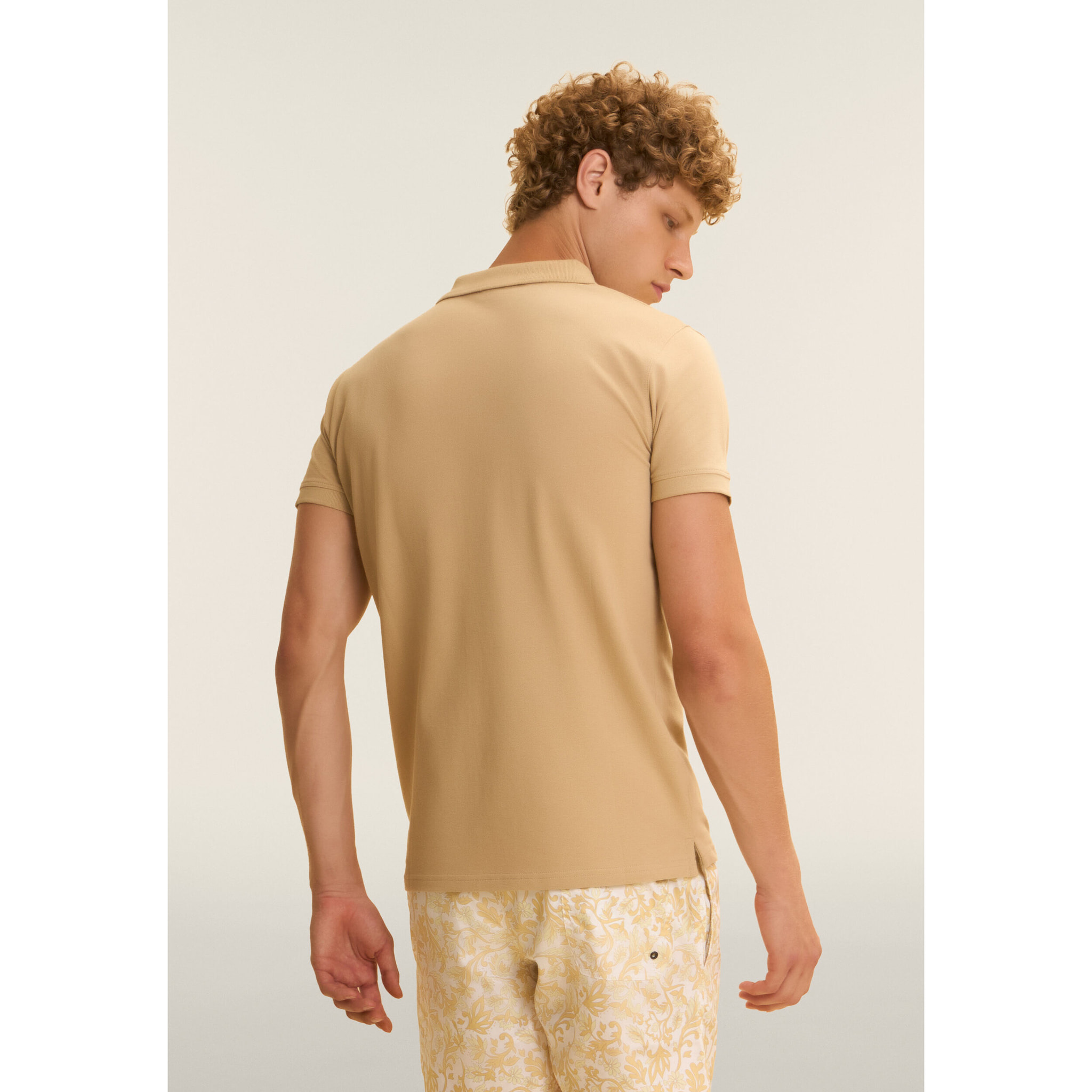 Polo Uomo Freddy in Piquet di Cotone con Logo Outline
