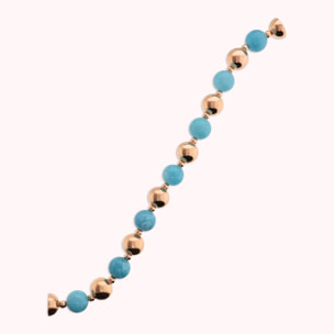 Bracciale con Bead Lucide e Pietre Naturali di Giada Blu