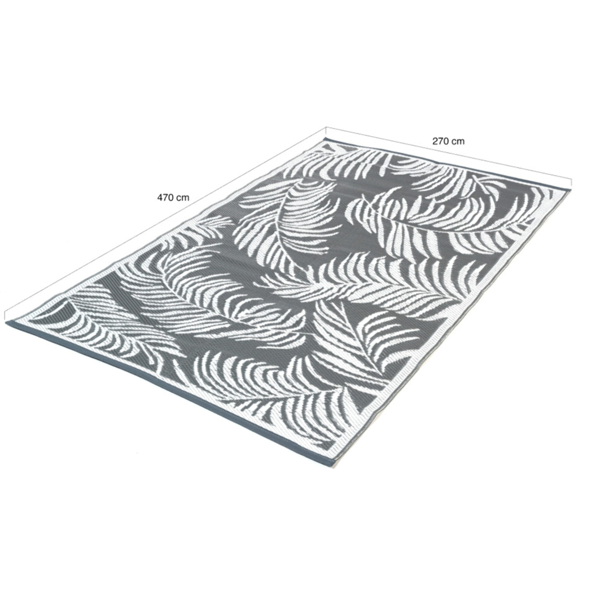 Tapis extérieur Hawaï 270x470cm gris