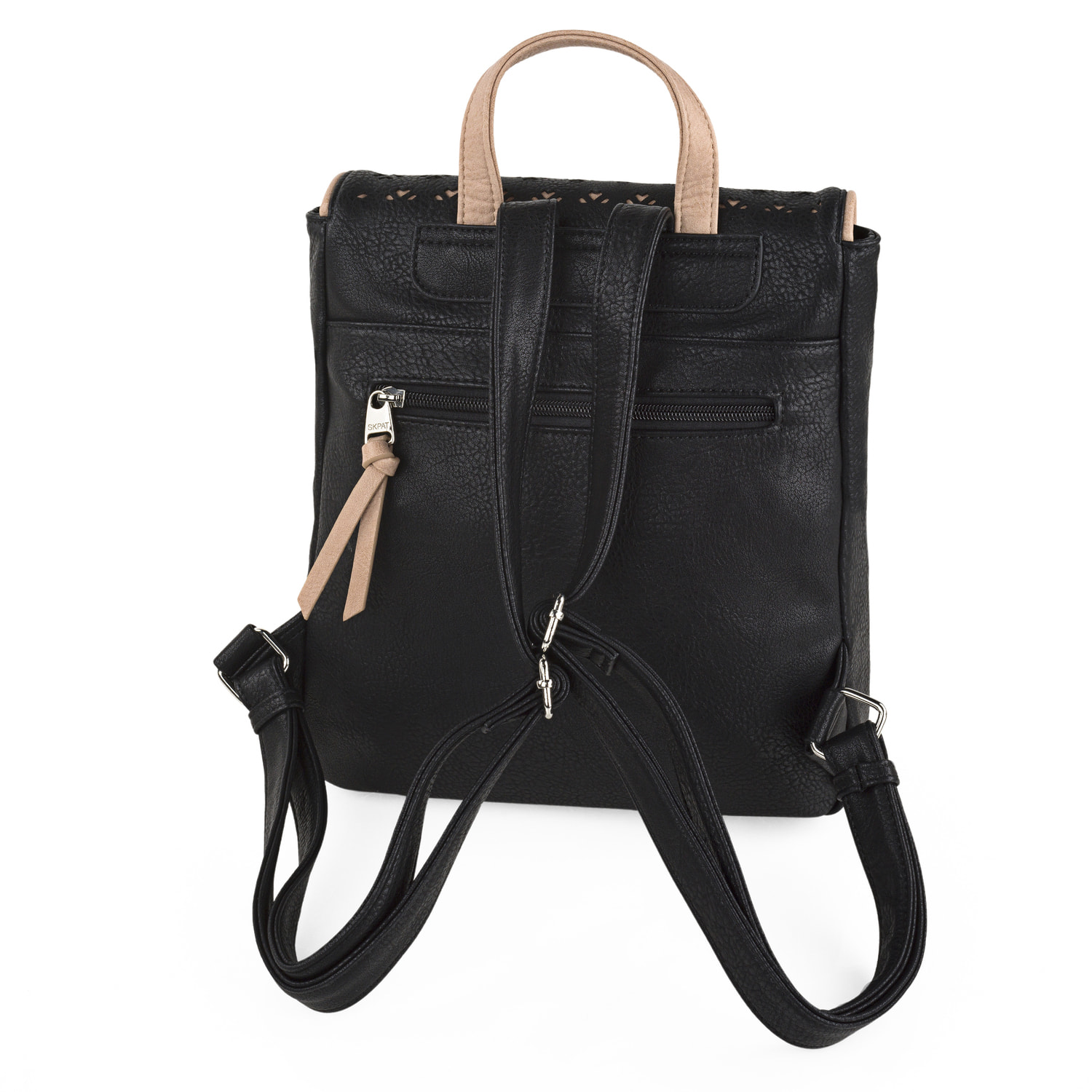 Bolso Mochila Mujer Skpat Crosses Negro-Taupe