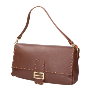 Borsa a spalla da donna - Modello Walda - Vera pelle - 34.0 x 17.5 x 10.0 cm